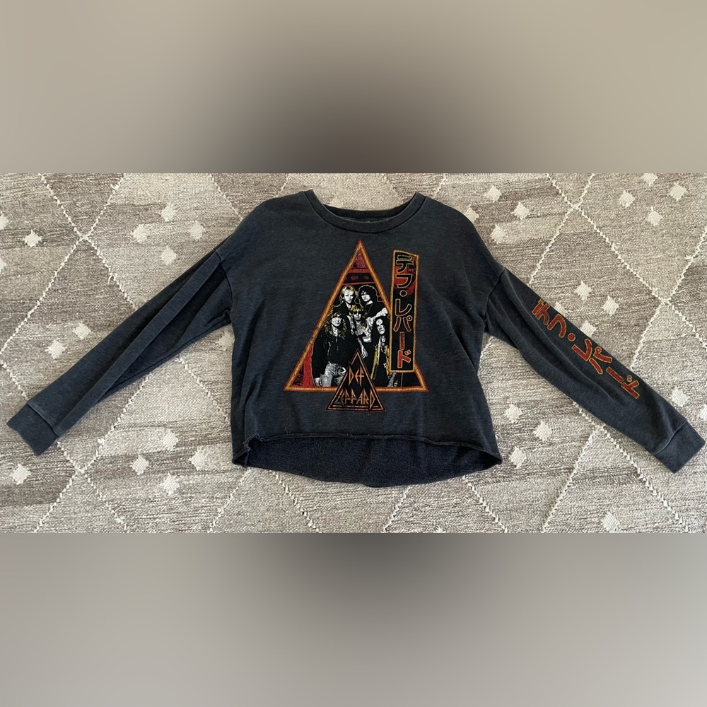 Def Leppard vintage style sweatshirt by Junk Food, NWOT, Size Medium